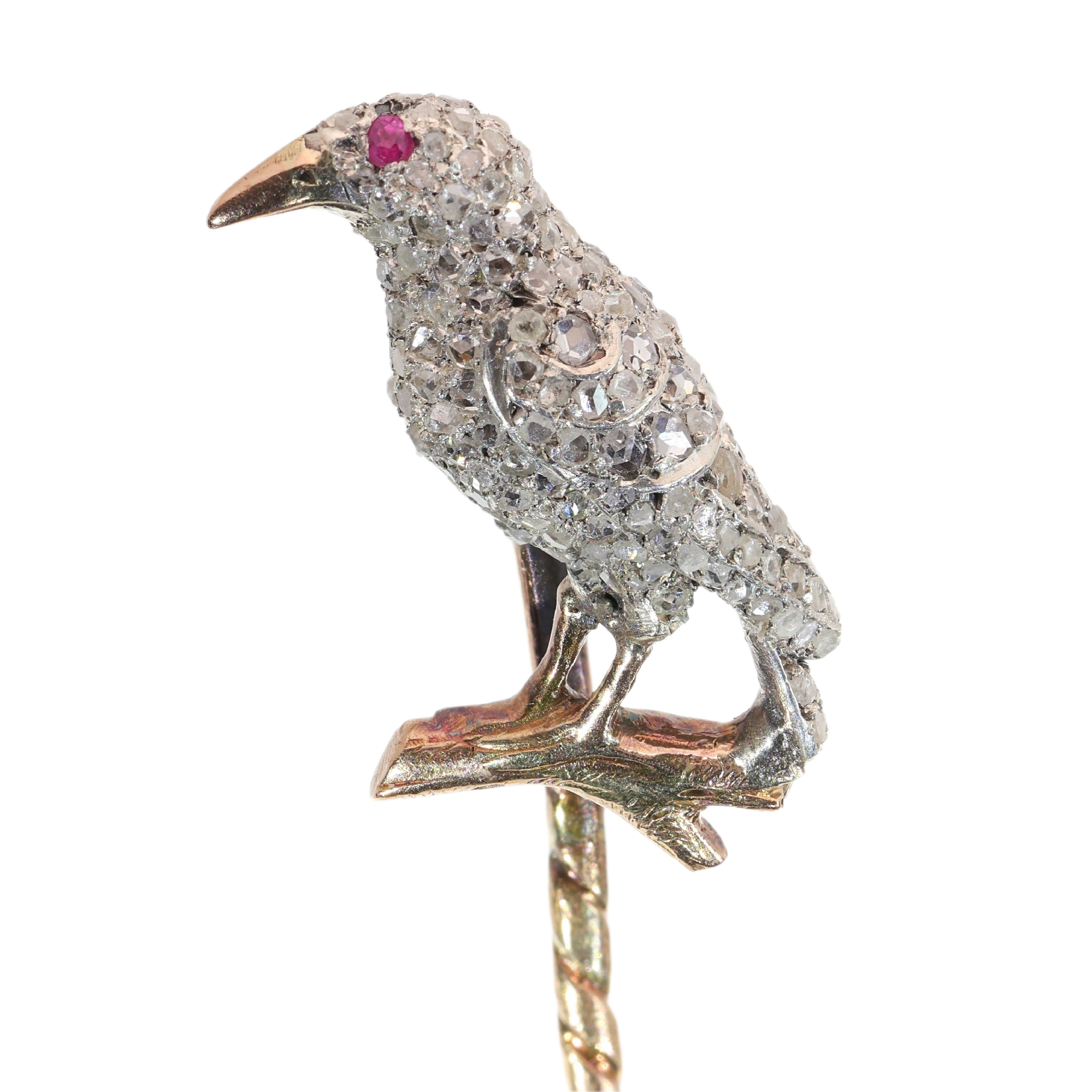A Victorian tiepin: the white raven among antique jewels, circa 1900